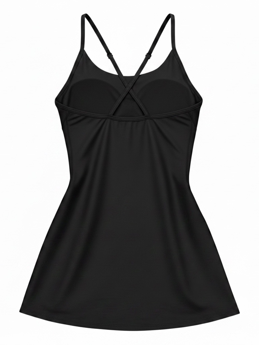 HALARA Black Crisscross Built-in Bra Dress XL - Picture 2 of 5